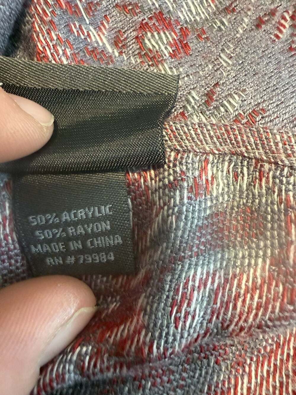 Additions by Chico's Reversible Paisley Fringe Shawl Wrap - Picture 5 of 5